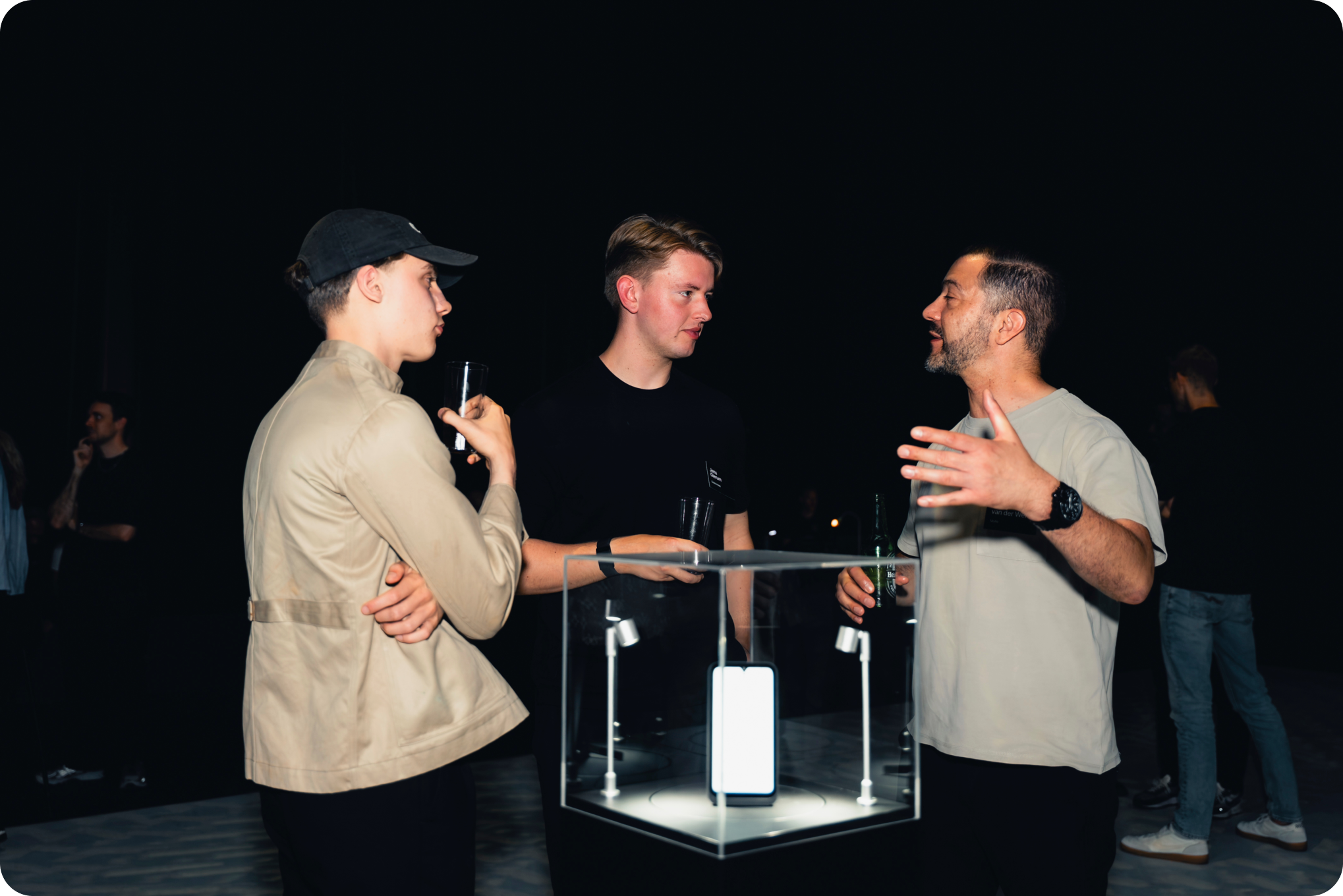 a conversation at a creative industry event